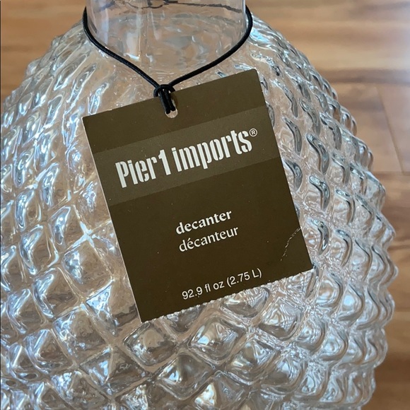 Pier 1 Accents Pier Clear Glass Pineapple Decanter Poshmark